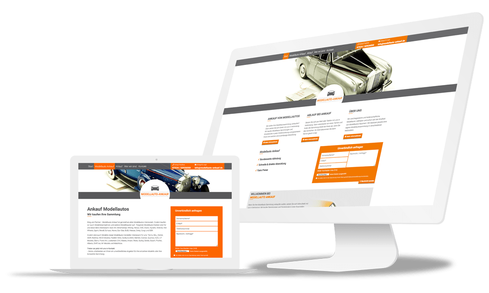 Webdesign Modellauto Ankauf